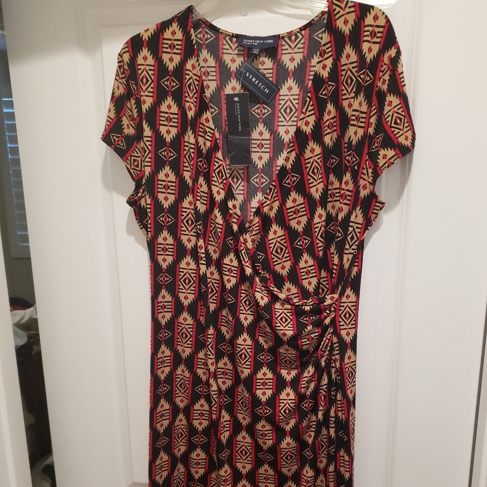 Jones New York signature stretch wrap dress